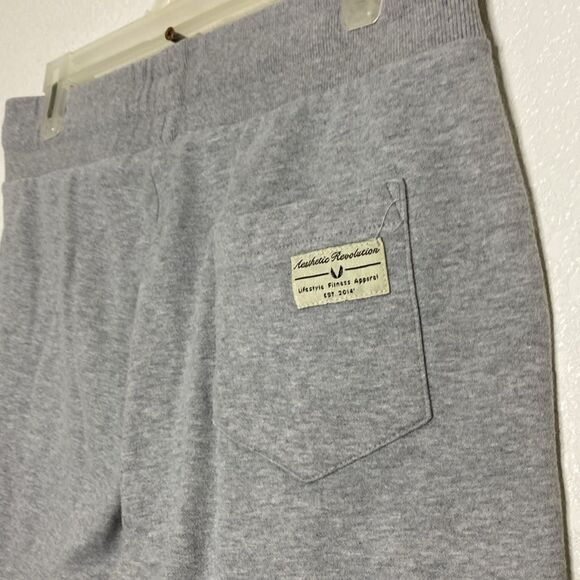 AESTHETIC REVOLUTION Light Gray Joggers with Zippered Bottom Size L - Picture 5 of 8